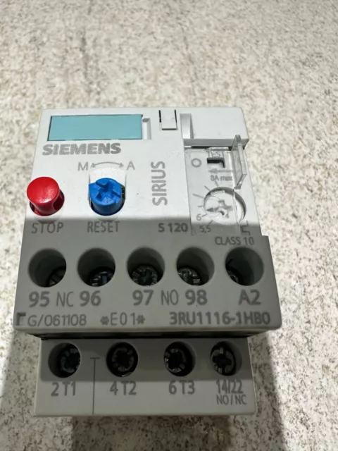 Siemens 3RU1116-1HBO Overload relay.