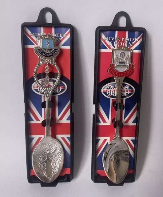 Collectable Tea Spoon Silver Plated Blackpool Hertford The Best Of British Boxed