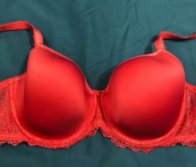 WACOAL Underwire Full Coverage SEDUCTION SPACER Bra LACE Detail Raspberry  34DD