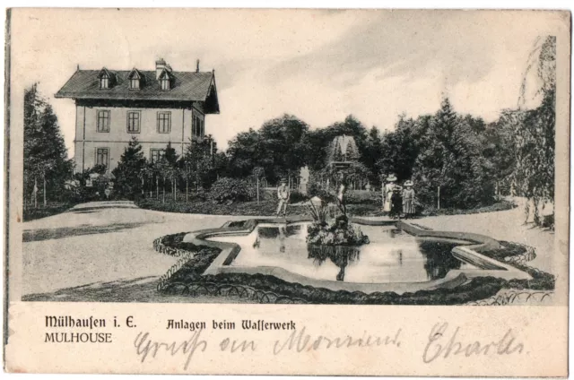 CPA 68 - MULHOUSE (Haut-Rhin) - Mülhausen i. E. - Anlagen beim Wasserwerk