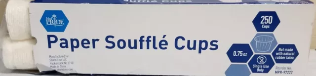 Disposable Paper Souffle Medicine Cups-0.75 Ounce 250 Pack