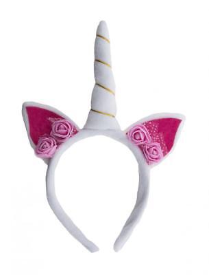 Diadema unicorno orecchie rosa tiara cerchietto