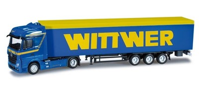 Herpa MERCEDES Actros L 08 4x2 avec remorque transport de verre 3 Essieux OFFERGELD... 