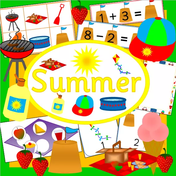 SUMMER topic  - teaching resource pack -teacher/ childminder to PRINT- seasons