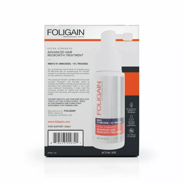 Foligain Anti-Haarausfall  für Männer  mit Minox 5% & Trioxidil® 5% 1 Monatspack 2