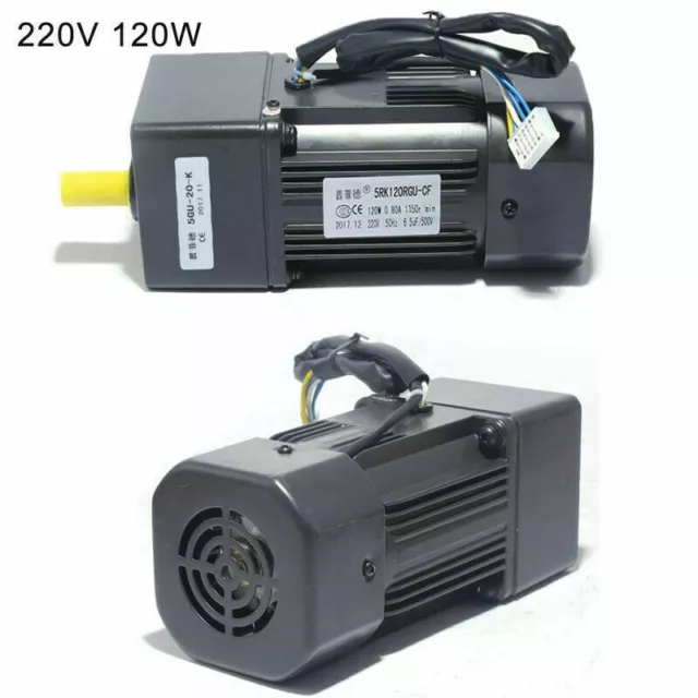 220V 120W Optical Axis Deceleration Geared AC Reversile Motor + Speed Controller