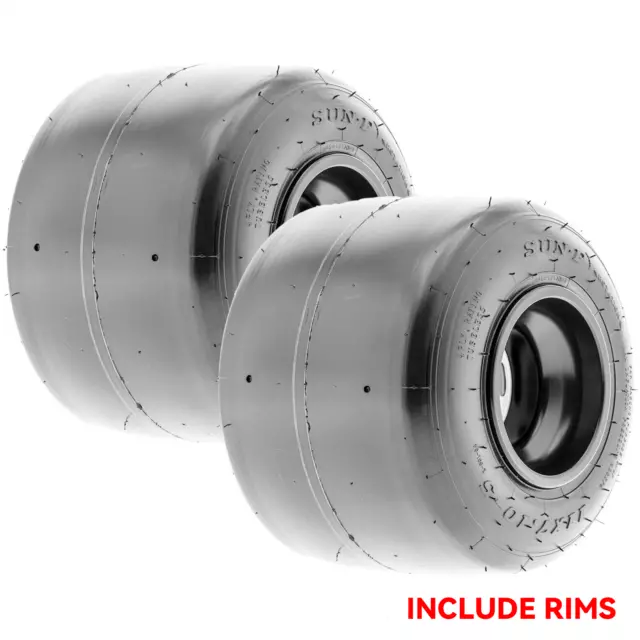 SunF 10x4.5-5 11x7.10-5 Go kart Slick Racing 4 Ply Tires &wheel hub Racing Buggy