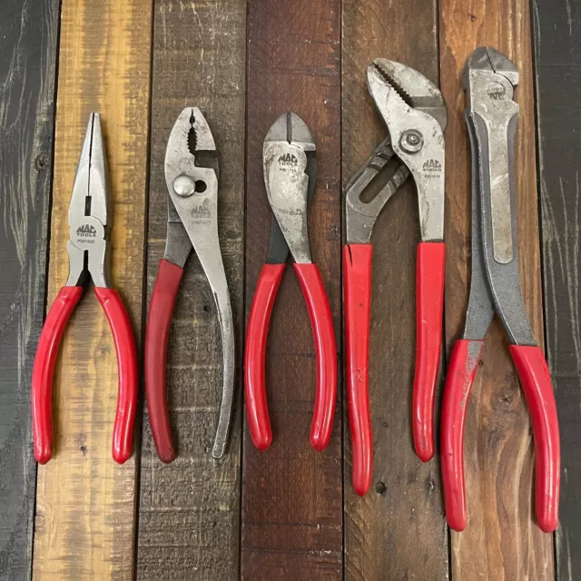 Mac Tools Lot Pliers & Cutters 11" P301807 10" P301814 P301743 P301802 P301822 4