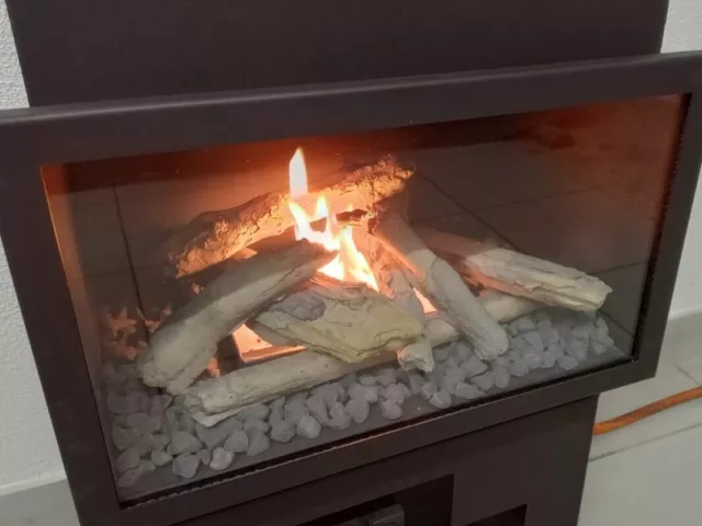 8 troncos cerámicos decorativos para chimeneas pequeñas de gas y bioetanol.