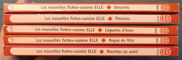 Lot de 5 "Les Nouvelles fiches-cuisine Elle" dessert poissons légumes d'hiver... 3