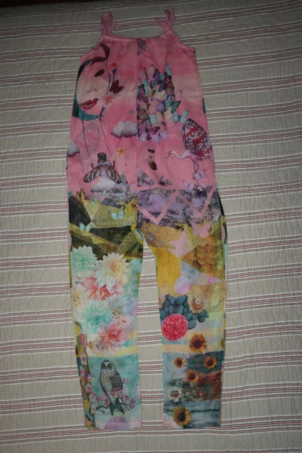 Combinaison été Fille 8 Ans Kiabi – Gris à Pois, Sans Manches, Fluide (TBE)
