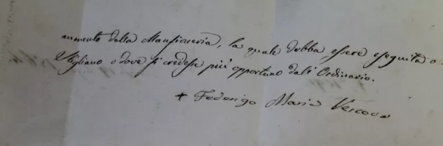 TREVISO 1864 lettera AUTOGRAFA VESCOVO FEDERICO MARIA ZINELLI+su ISTANZA-c837