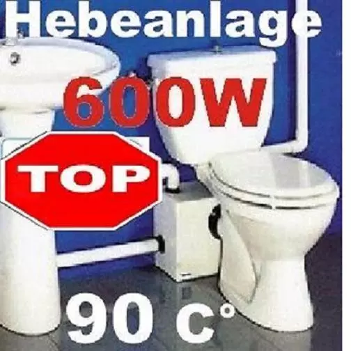 Hebewerk KLEINHEBEANLAGE 55468 Abwasserpumpe Pumpe Fäkalienpumpe Toilette 2