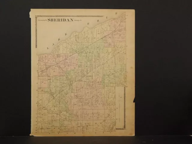 New York, Chautauqua County Map, 1881 Town of Sheridan N6#37