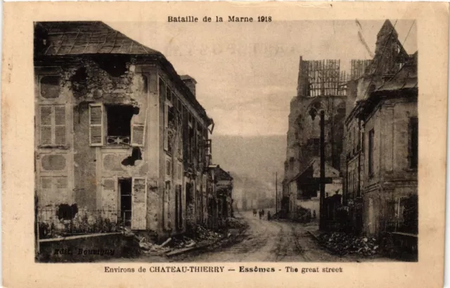 CPA AK Militaire Bataille de la Marne 1918 Essomes Great Street (695667)