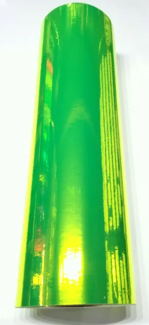 Fluorescent Yellow Chrome Mirror Sign Vinyl 24" x 10 ft Longlife