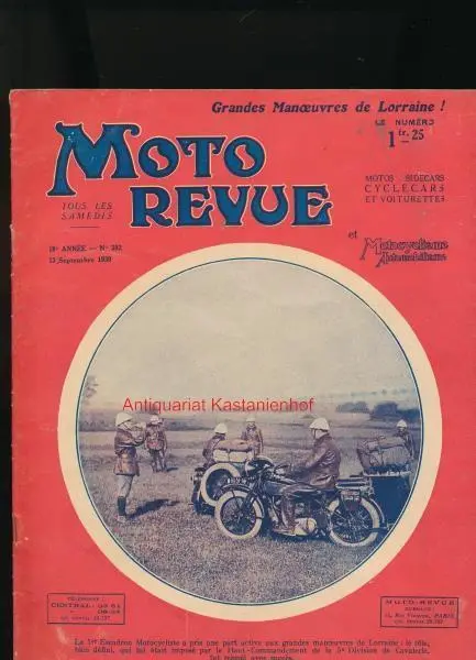 Moto-Revue et Motocyclisme Automobilisme,No. 392, 13 Septembre 1930 (Grandes Man