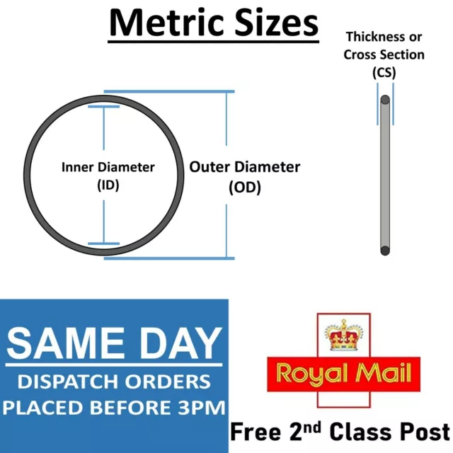 2mm Cross Section O Rings NBR Nitrile Rubber 1mm-86mm ID Oil Resistant Seals