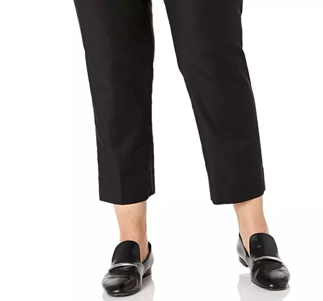 NIC+ZOE Womens Black Onyx Perfect Ankle Pant w Side Zip Plus Size Sz 14 New NWT 3
