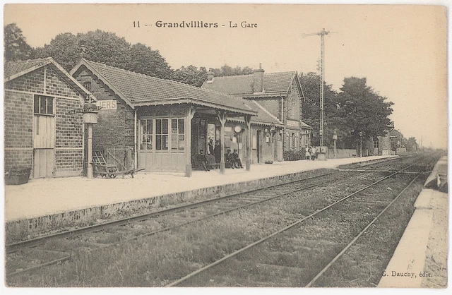 Cpa Oise - Grandvilliers - La Gare