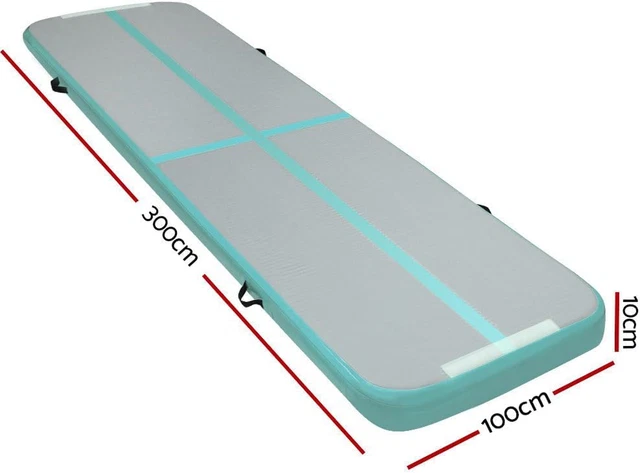 3X1M AIR TRACK Gymnastics Tumbling Mat Exercise Cheerleading Inflatable ...