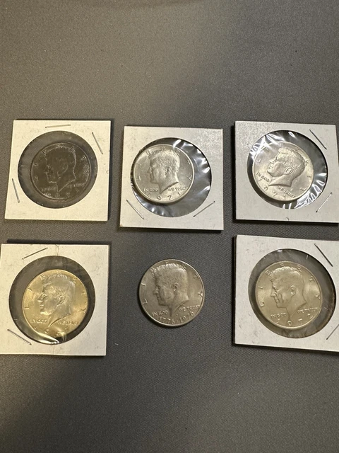 Moneta Mezzo Dollaro A Prova Di Gemme Anni '70 Argento - Foto 3