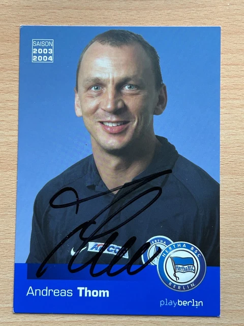 Andreas Thom DFB Autogrammkarte 1992 Original Signiert+A 145728