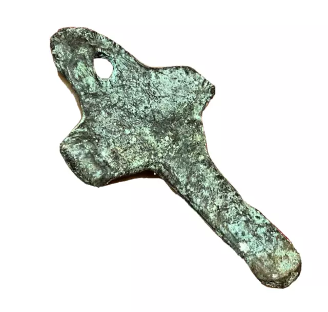 Fabulous Rare Ancient Bronze Christian Byzantine Cross Pendant 500 Ad - 900 Ad