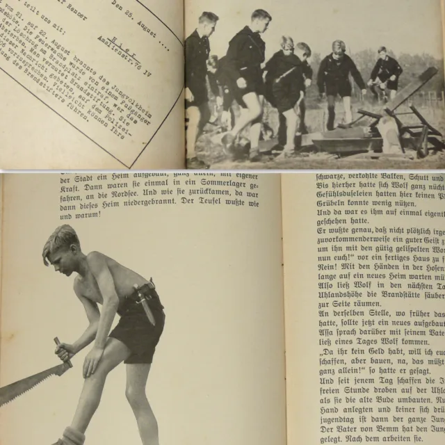 German Jungvolk Book 1930s w/60 photos Jungen Boys Youth with reports Germany