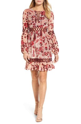 KAS NEW YORK Women's Ariana Velvet Burnout A-Line Dress Exclusive Nordstrom