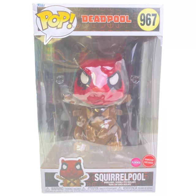 Squirrelpool (Flocked) #967 Deluxe 10 Funko Pop! Deadpool - GameStop