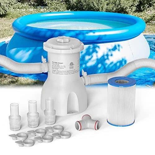 Evoio Pool Filter Pump Above Ground Swimming Pool Filter Cartridge Pump Pool ...