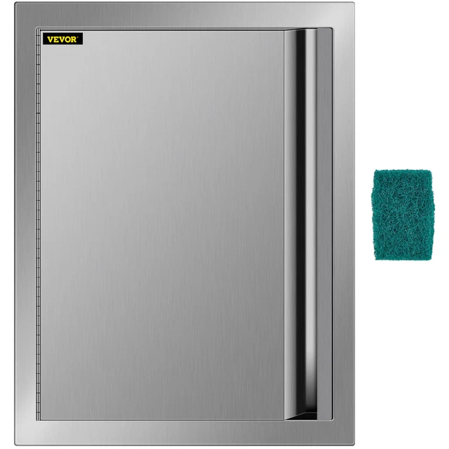 31" X 24" Double Wall Outdoor BBQ Access Door – 16 Gauge 304 Stainless Steel, Brushed Finish