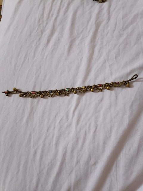 Bracelet De Cheville Ancien En Argent Massif – Origine Inde, Pièce Unique Et Magnifique