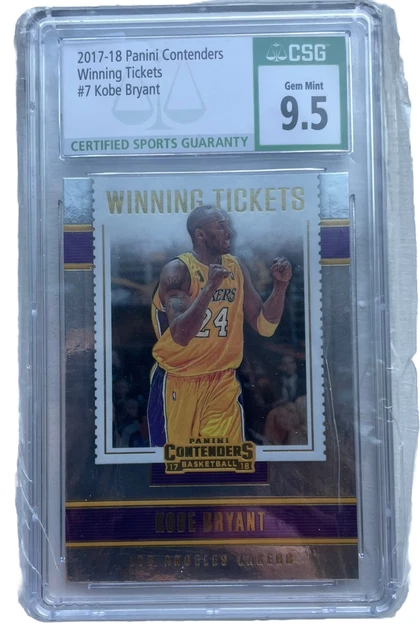 2017-18 Panini Contenders Winning Tickets, Kobe Bryant #7 GEM Mint 9.5