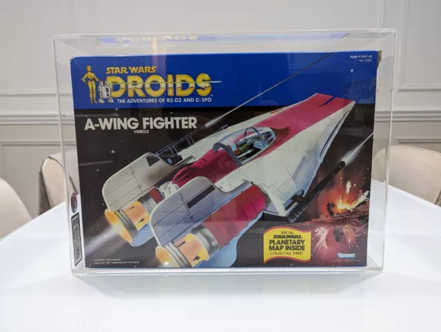 Veicolo vintage Star Wars A-WING FIGHTER MISB UKG droidi classificati Kenner in scatola