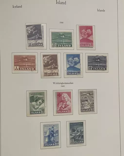 Island Briefmarken Sammlung, GUT, Iceland stamp collection, GOOD