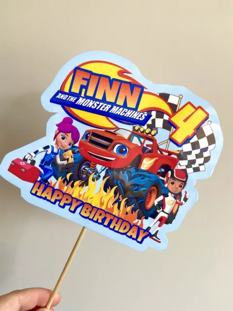 Blaze and the Monster Machines Personalised Cake Topper Unofficial Handmade 2