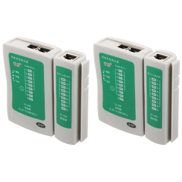 2 SET TESTER Ethernet strumento di test fili cavo di rete telefono cavo ...