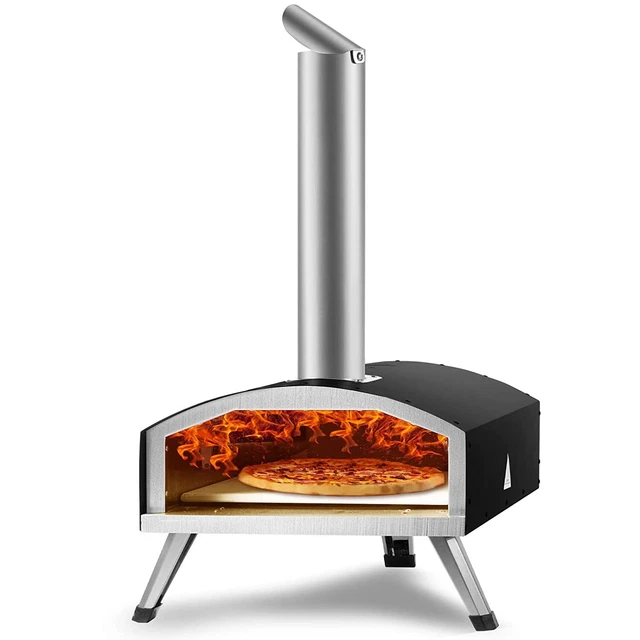 VEVOR Outdoor Pizza Oven, 12-inch, Wood Pellet and Charcoal Fired Pizza Maker,