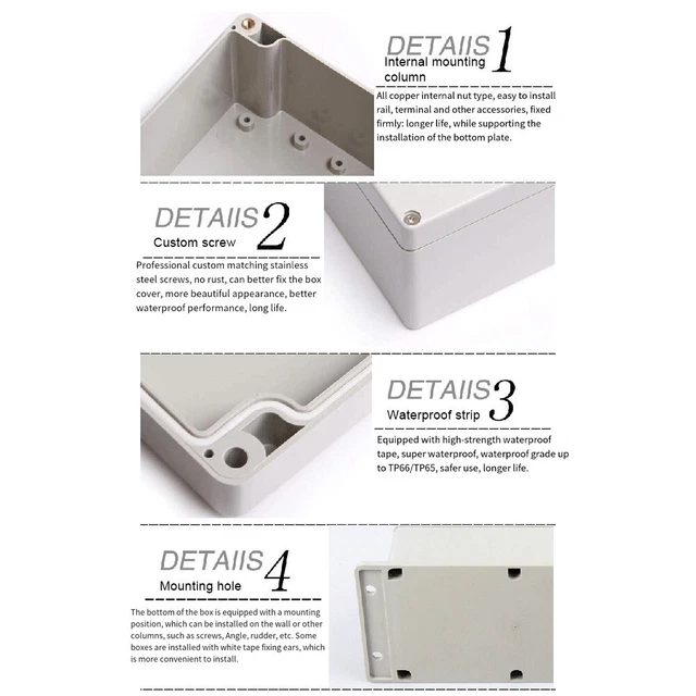HURRISE Boîtier De Jonction électrique étanche Anti-poussière En