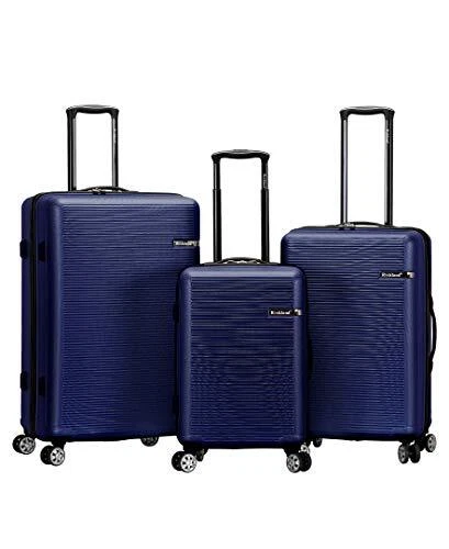 Skyline Hardside Spinner Wheel Luggage Set, 3 3-Piece Set (20/24/28) Blue