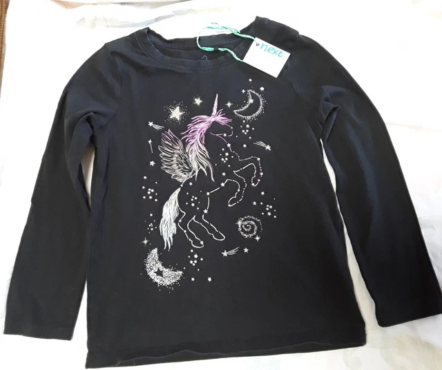 TOP MULTI MANICHE LUNGHE BAMBINA NEXT TAGLIA 6 ANNI UNICORNO ALTEZZA 116 cm