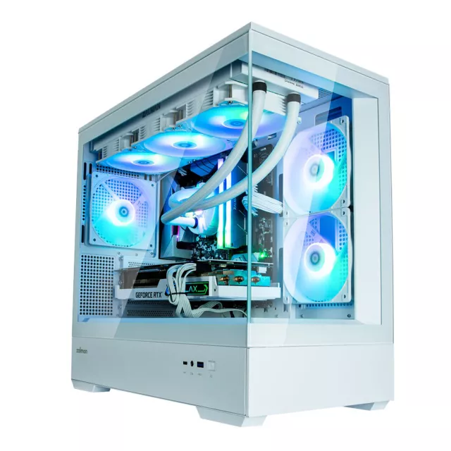 Zalman P30 WHITE, Mini-Tower, Tempered Glass, Drive Bays: 1x3.5"/2.5", 1x2.5"...