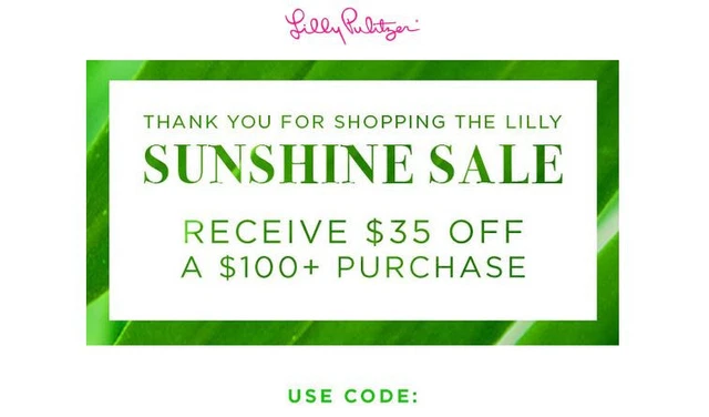 Lilly Pulitzer Coupon - $35 Off $100+Purchase - In Store & Online - Exp 10/11/23