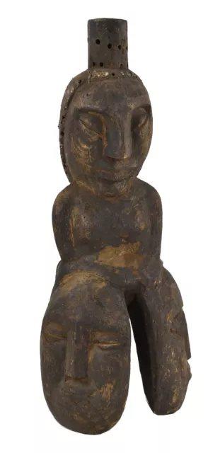 Lega Standing Figure with Three Heads Congo