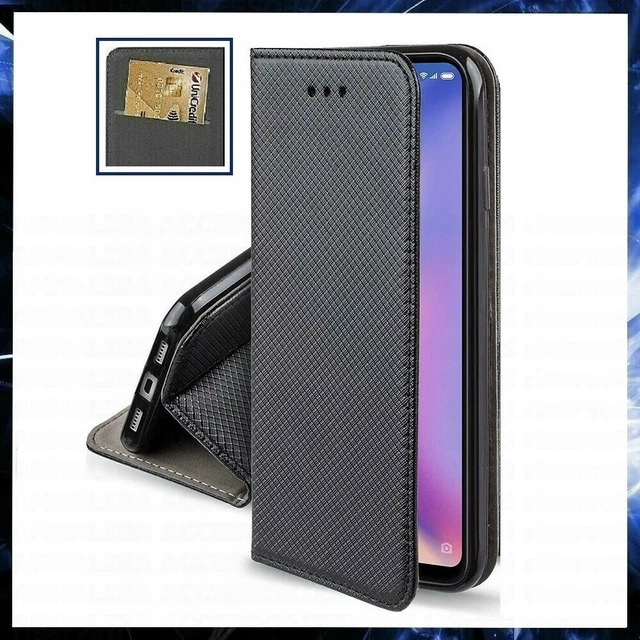 Coque MOBESV Pour Motorola Moto G8 Power Lite - Étui En Cuir Avec Porte-cartes, Poche à Argent, Support, Fermeture Magnétique - Noir/Violet