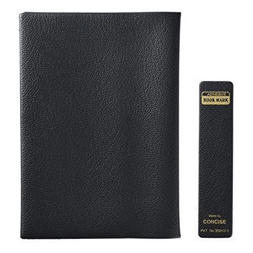 concise Book Cover Leather Style No.9 A5 Black 323914 A5