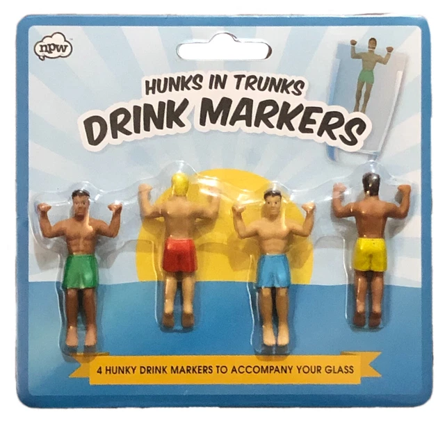 NUEVO CON ETIQUETAS Bebedores Amigos Trozos En Baúles Marcadores de Bebidas Mixtas Fiesta Cócteles