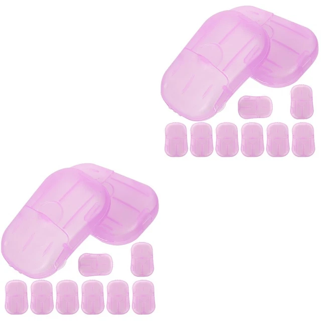 40 scatole con foglie di sapone box pack pezzi di sapone materiale da viaggio sapone per lavaggio a mano